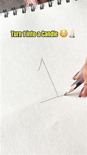 How to Draw a Candle with Number 1 | Easy Drawing for Beginners #shorts #drawing #easydrawing
