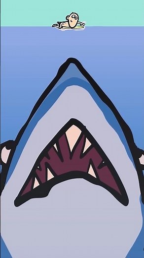 Jaws movie scene | cartoon version | jaws animation | jaws poster animation