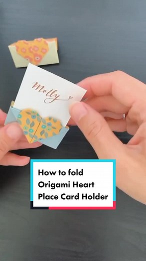 Origami Heart Place Card Holder Tutorial