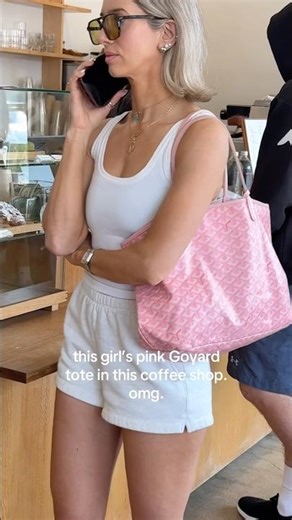 This RARE limited edition pink Goyard is only available at shoppursue.com 🩷 #whatsinmybag #ootd