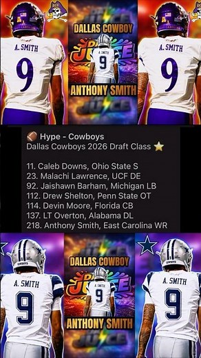 With The Last Pick, The Cowboys Select .. Anthony Smith WR - ECU | S/O The HOMETEAM #DMV Maryland