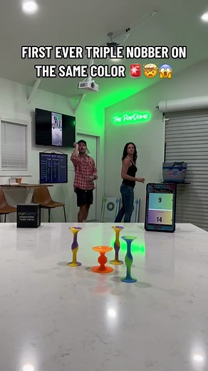 Triple Nobber Pop Darts Trick Shot - Unbelievable!