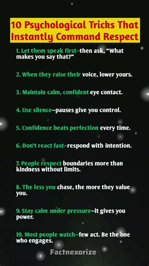 10 Psychological Tricks That Instantly Command Respect | #psychology