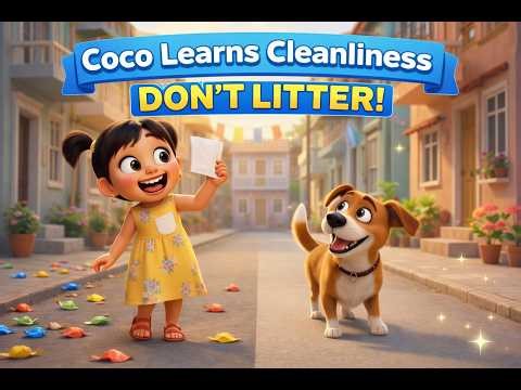 Coco Learns Cleanliness 🧼 | Don’t Litter! | Kids Moral Story