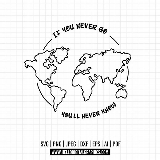 1008 - Travel, Mapamundi & World Map SVG (and Different Formats). Travel, Mapamundi and World Map Clipart Vector. Trips Dtf. Travel Dtf - Etsy