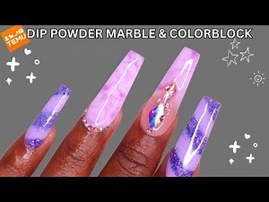 DIP POWDER WITH TIPS | Watch Me Work! | How to create easy designs with Dip Powder