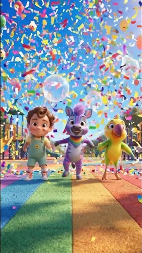 Pop Pop Bubbles! 🫧 Rainbow Dance & Freeze Song for Kids | BooBoo Kids Rhymes #kids #viral #rhymes