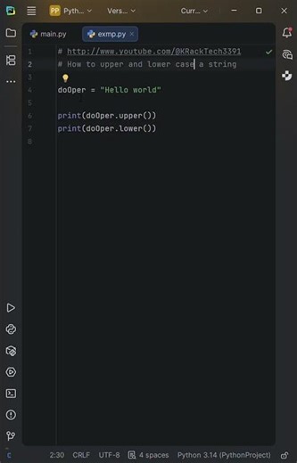 How to upper and lower case in python || Beginner's tutorial #python #coding