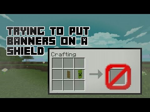 Trying to put banners on shield | MCPE/Minecraft Bedrock Edition