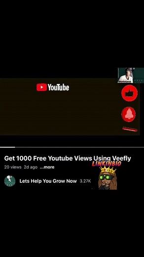 Get 1000 Free Youtube Views Using Veefly