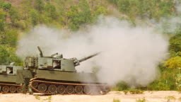 Armored Tank shooting 4k