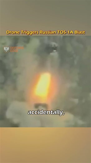 Ukrainian Drone Strike Triggers TOS-1A Chain Reaction