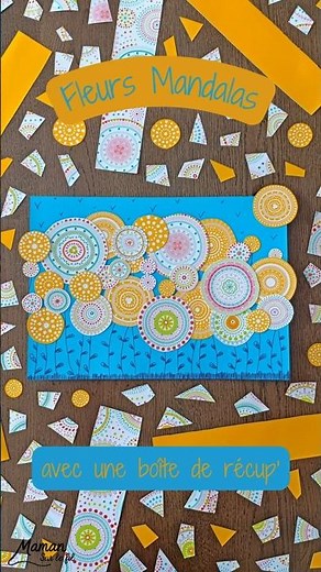 Champ de fleurs Mandalas avec une boîte de récup' #kidsactivity #activiteenfants