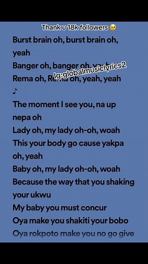 Rema - Lady Lyrics | Know The Song Lyrics | NaijaVibes