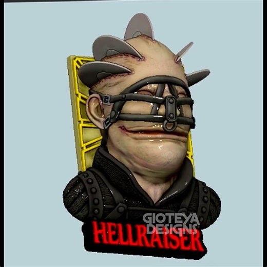 Hellraiser CD Head #hellraiser #cdhead #cenobite #movie #3dprint #3dprinting #horror #terror #3d