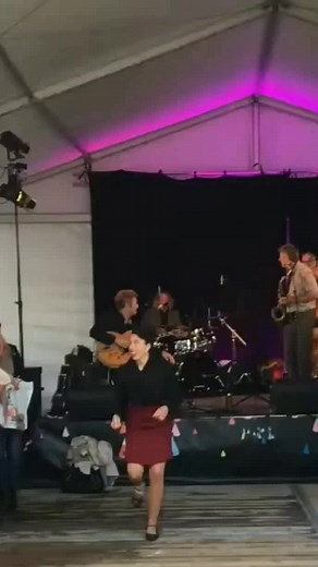 Dynamic Group Dance Performance on Stage