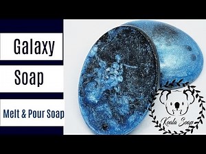 Melt and Pour Soap Making Galaxy Soap with Bio Glitter in Clear MP Soap