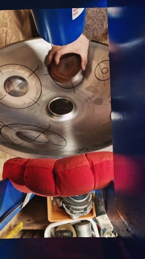 Pressing dimples on a handpan | Handpan Maker | Learning to build my own handpans