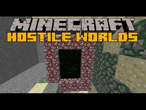 HOSTILE WORLDS - Nueva dimension, Zombies invader y Boss - Minecraft 1.6.4 y 1.7.10 Review ESPAÑOL