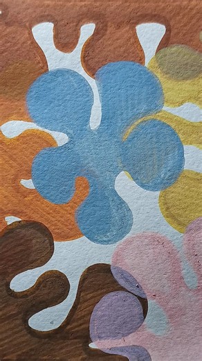 Satisfying Abstract Painting ASMR 🎨 | Soft Brush Sounds #asmr #minisatisfying #fyp