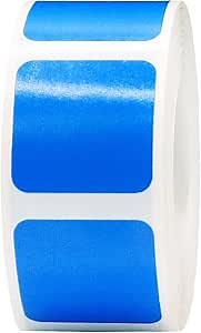 Blue Color Coding Labels for Organizing Inventory, Storage, Supplies, Retail, and More – 1 Inch Square Semi-Gloss Stickers, 500 Total Adhesive Labels Per Roll – Made in The USA