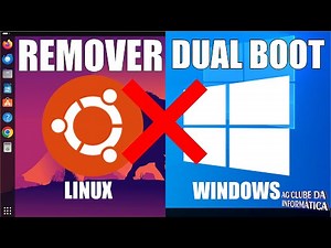 Como REMOVER DUAL BOOT Windows 10 e Linux Ubuntu