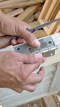 Here's how to install door hinges #diy #woodscraft #woodworking #wood #art