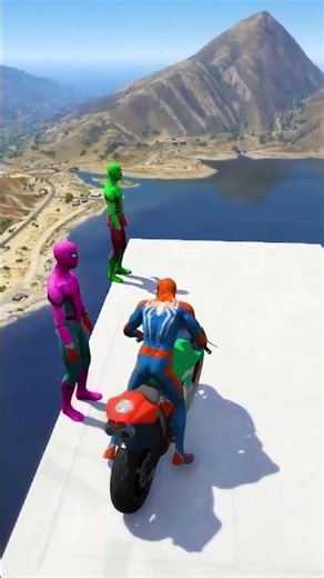 Spiderman Water Slides Jumps Ragdoll - OP MOMENT