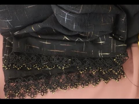 shuttle tatting/ beautiful lace pattern for sleeve border