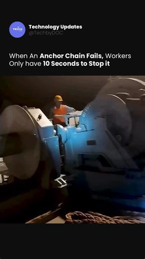 Tech and Inovation by DOC on Instagram: "10 Seconds Between Control and Chaos at Sea When a ship’s anchor chain goes wild, it’s not just noise — it’s 30 mph of raw steel fury ripping through the deck. One wrong move, and the force can snap metal, crush equipment, and cripple an entire vessel in seconds. That’s why modern anchor systems are no joke — 🔸 Built with fail-safe tech 🔸 Massive braking drums that can tame thousands of tons of momentum 🔸 And real-time sensors that detect runaway tensi