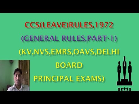 CCS(LEAVE)RULES,1972,(GENERAL RULES,PART-1)