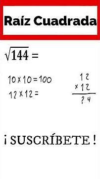 ✅👉Square root of 144