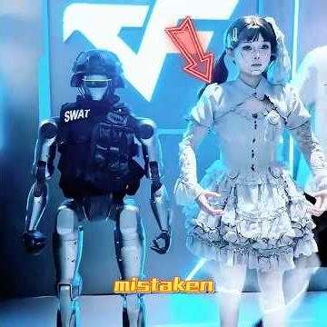This is the most convincing robot impersonator I've ever seen. 😂✨#fun #funny #shorts #fyp #robot