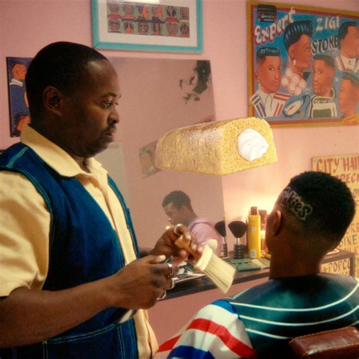 When your barber tries to keep it steady… but Tinkies has other plans and you end up with a #DistractinglyDelicious haircut 🤩 | YFM