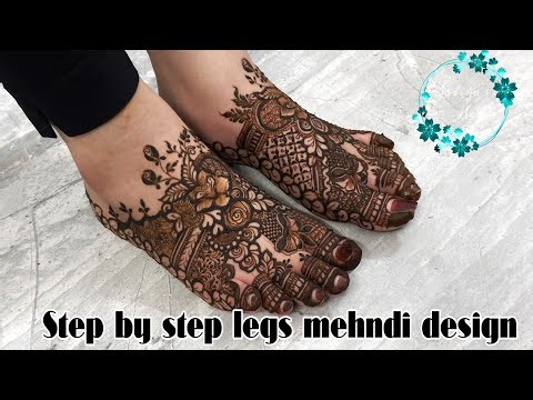 Bridal legs mehn design | Legs Mehendi design | easy legs mehndi design |