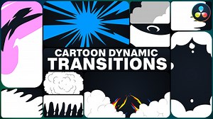 Cartoon Dynamic Transitions for DaVinci Resolve