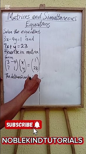 Solving Simultaneous Equations using Matrices