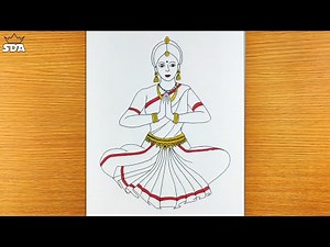 How to draw a kathak lady || How to draw a classical dancer