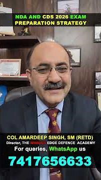NDA & CDS 2026 Exam Strategy: How to Prepare, Realistic Goals & Parental Guidance