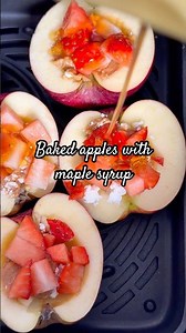 Juicy baked apples in the air fryer 🍎🍓