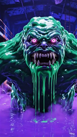 "This Slime Monster Will Give You Goosebumps 😳 #short#shorts#satisfying#monster