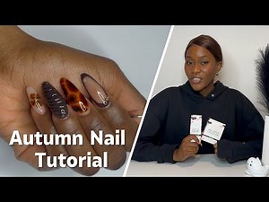Autumn Nail Art Tutorial 🍂 French Tip, Tortoise Shell & 3D Flower Nails | Easy Fall Nails