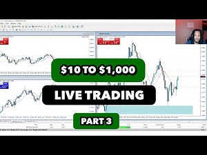 Live Trading NAS100 EURUSD - $10 to $1,000 (PART 3) | FOREX