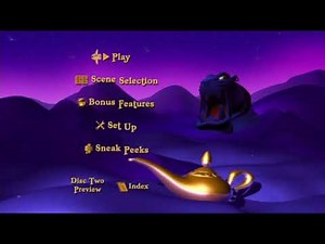 Aladdin: 2-Disc Platinum Edition (Disc #1) 2004 DVD Menu Walkthrough