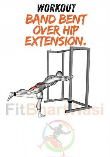 Band Bent Over Hip Extension FitBharatWasi App