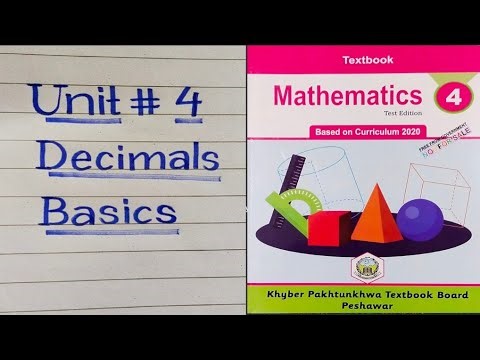 Class 4th Unit 4 Decimals l Basics of Decimals for grade 4 l #maths book