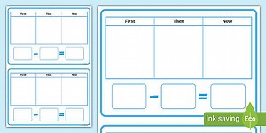 First, Then, Now Subtraction Story Template