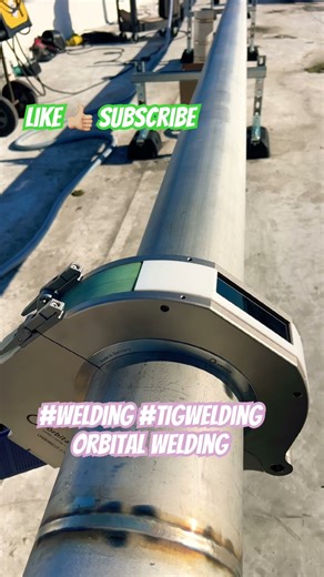 Welding with orbital machine #weldingprocess #welding stainless steel #processpiping