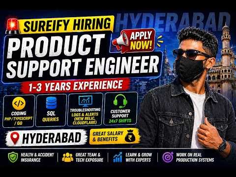 Product Support Engineer Job 🔥 Sureify Hiring | Hyderabad | SQL + Coding Required 💻 ‪@jobwave4756‬