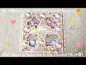 (⁠◕⁠ᴗ⁠◕⁠✿⁠) Unboxing Hello kitty kawaii Stickers from Meesho 🤗 #asmr #kawaiistickers #hellokitty